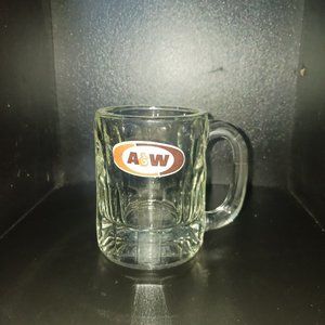 A & W Root Beer Mug Heavy Thick Glass Vintage All American Food 8oz mug
